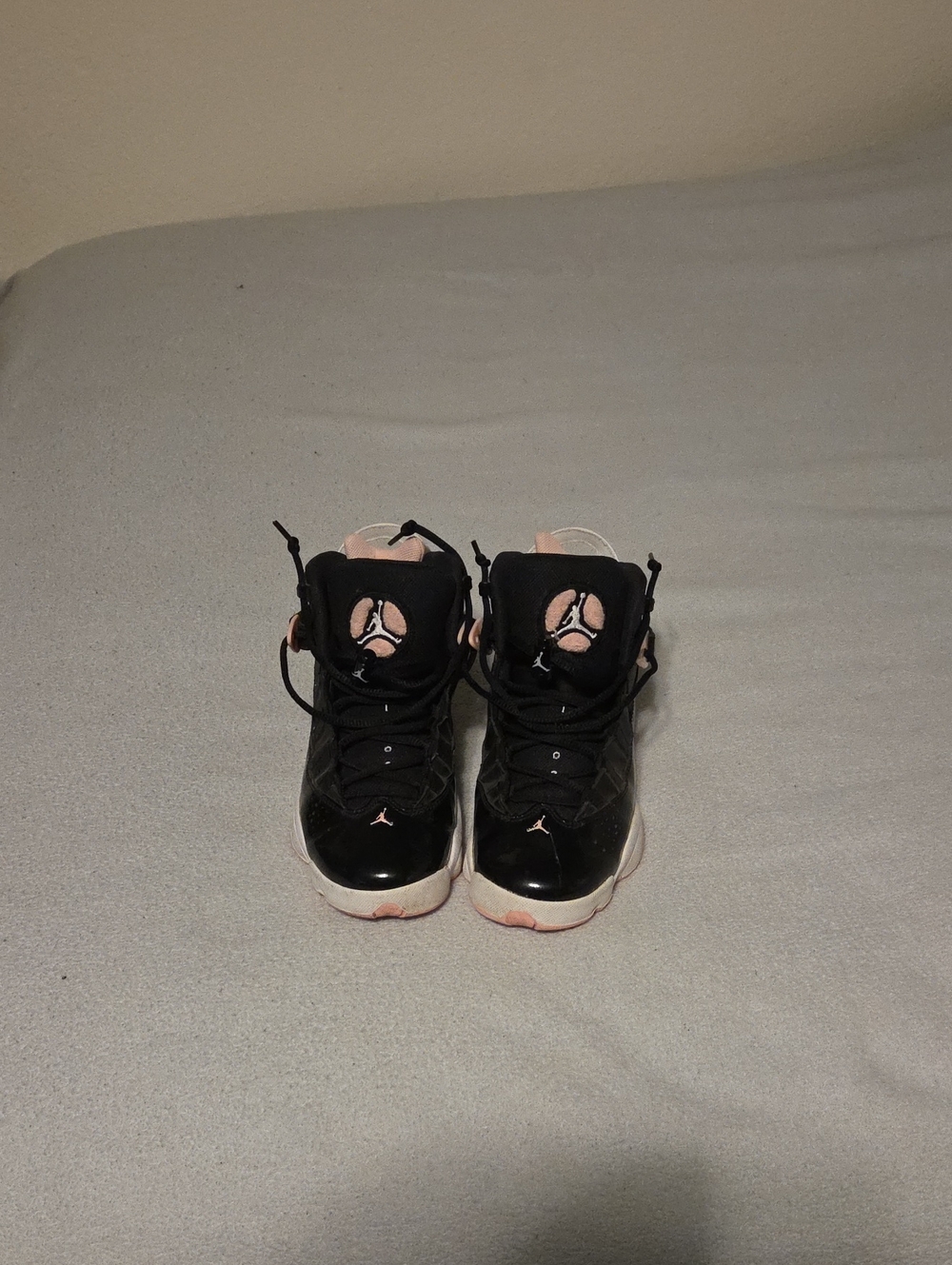 Nike Black and Pink High-Top Sneakers